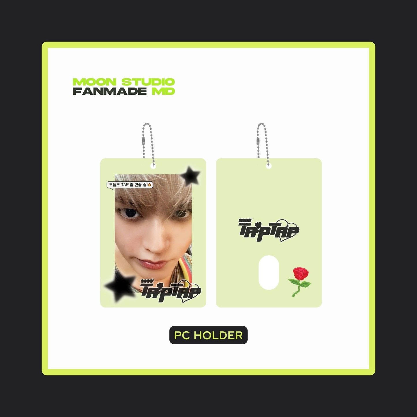 TAEYONG TAP FANMADE MD 1ST ⭐️🖤 acrylic photocard holder & keychain